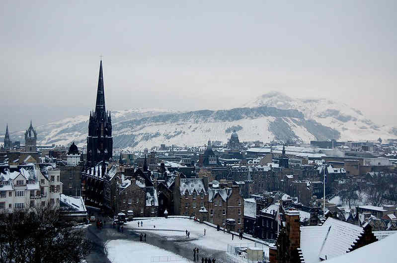 Edinburgh under snow